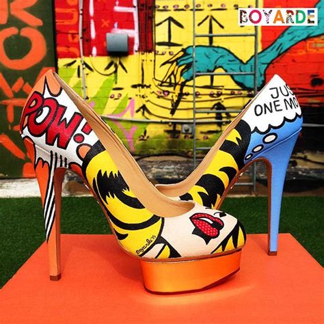 Pin By Renee Lapointe On Shoes Pop Art Fashion Shoe Art Painted Shoes