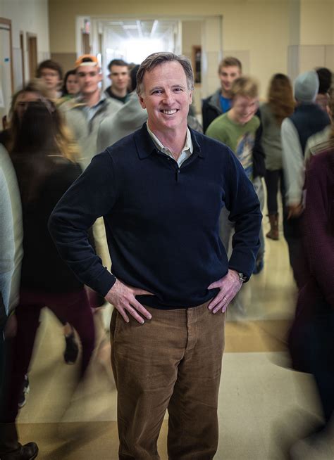 David Mccullough Jr High School Teache In Hallway With Blurred