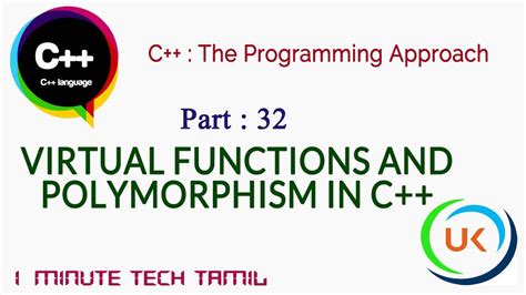 Virtual Functions And Polymorphism In C Tamil Part 32 C