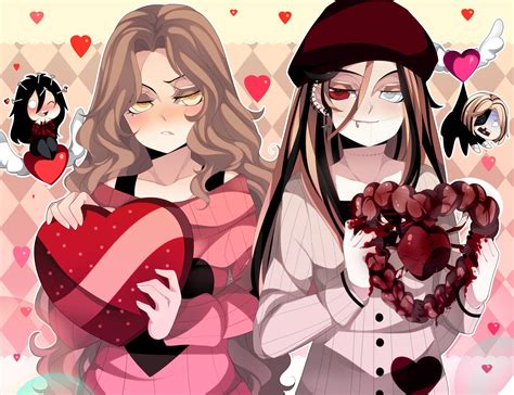 Original Anime Valentine Heart Girl Love Romance Wallpapers Hd