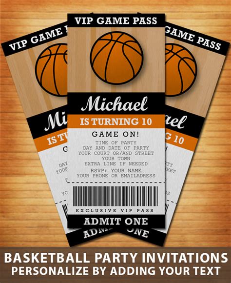 Basketball Party Invite Free Printable M Gulin Papercrafts