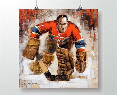 Jacques Plante Montreal Canadiens Poster Or Metal Print From Etsy