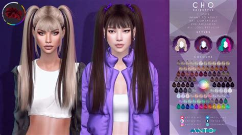 Cho Hairstyle Requires The Chromatic Collection 1 By Antosims From