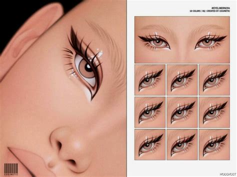 Glitter Eyeliner N284 Sims 4 Makeup Mod Modshost
