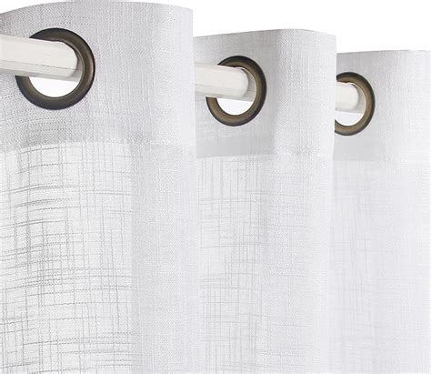 Voilybird Palma Bronze Grommet Semi Sheer Curtains 84 Inch Length Light