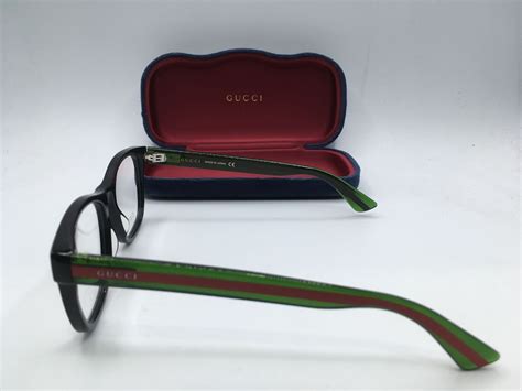 gucci gg0004on men s black green red frame demo lens square eyeglasses 53mm 889652047232 ebay