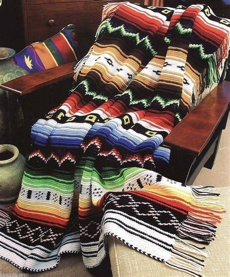 Indian Blanket Annies Attic Crochet Afghan Pattern Instruction Leaflet