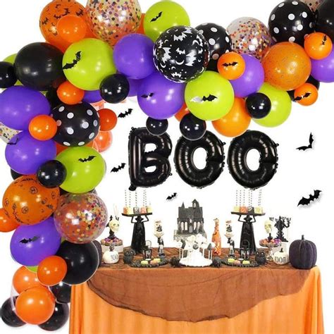 Halloween Balloon Garland Kit With Orange Blackgreenpurple Etsy