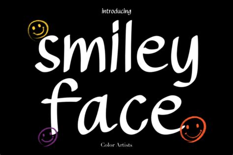 Smiley Face Font By Myfontsshop · Creative Fabrica