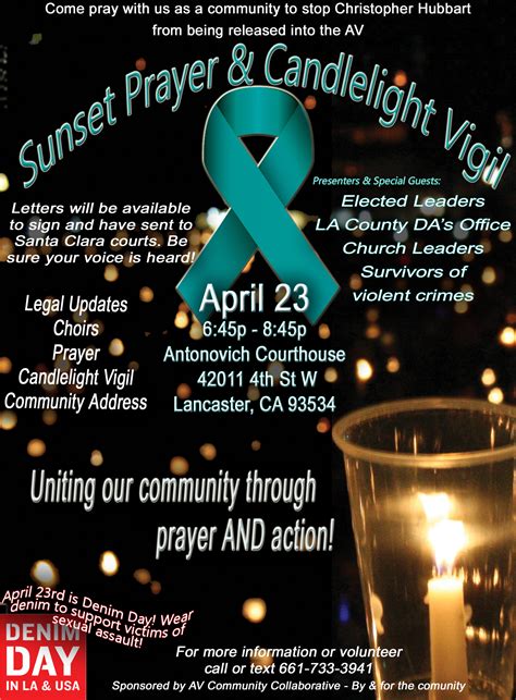 An act of staying awake, especially at night, in order in the hands of these clerics, then, the papal vigil achieved its most striking transformation from private ritual to public spectacle. Candlelight Vigil April 23 to keep Pillowcase Rapist from AV