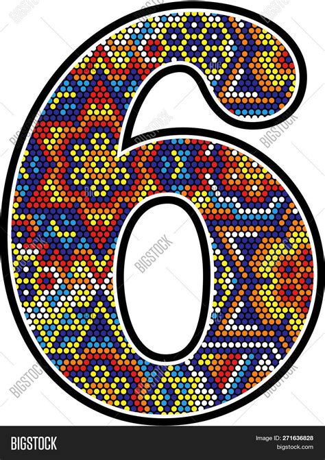 Number 6 Colorful Vector And Photo Free Trial Bigstock