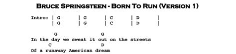 Bruce Springsteen Born To Run Acoustic Guitar Lesson Jgb