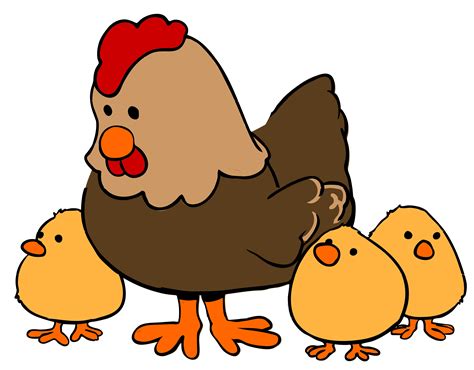 Hen And Chicks Cartoon Style Animal Clipart Free Cartoon Styles