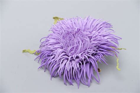 Barrette à Cheveux Fleur Broche En Foamiran Violette Faite Main Pour