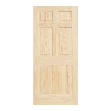 Jeld Wen 30 In X 80 In 6 Panel Pine Unfinished Solid Wood Interior
