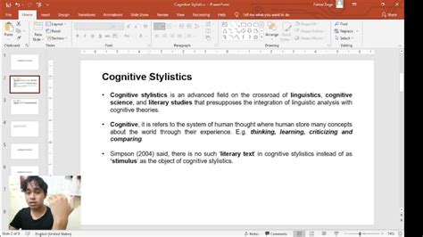 Cognitive Stylistics And Its Application Youtube