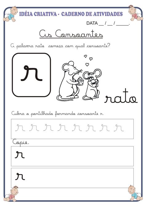 Jornal R 7ª Letra R Alfabeto ExercÍcios Atividades