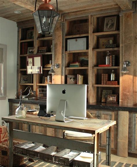 42 Awesome Rustic Home Office Designs Digsdigs