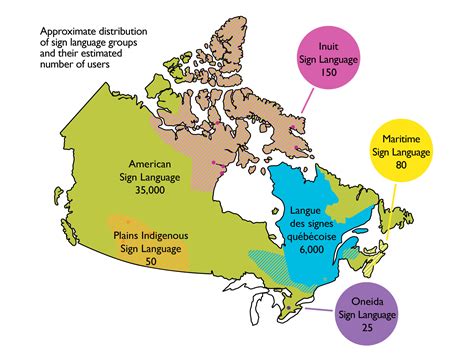 1 Sign Languages Of Canada Map 1 Canadian Audiologist