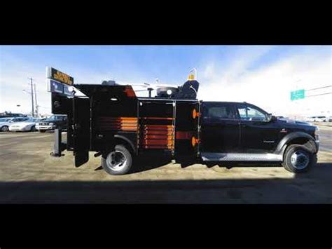 Black RAM 5500 Heavy Duty Work Truck 11 Foot Milron Crane Body