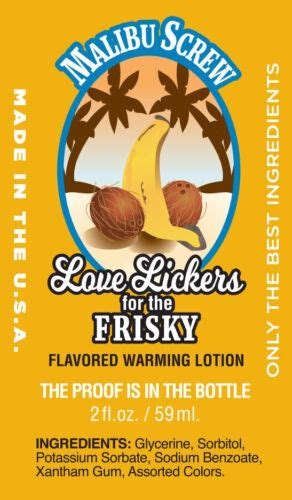 love lickers malibu screw flavored warming massage lotion oil for couples 2oz 685634000291 ebay