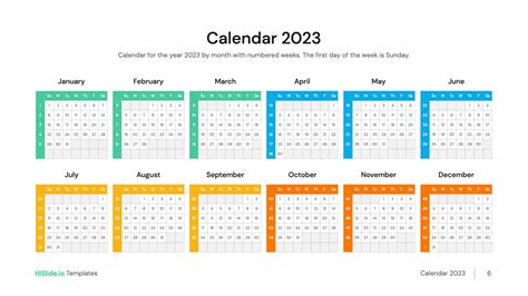 Calendar 2023 First Day Sunday With Week Number