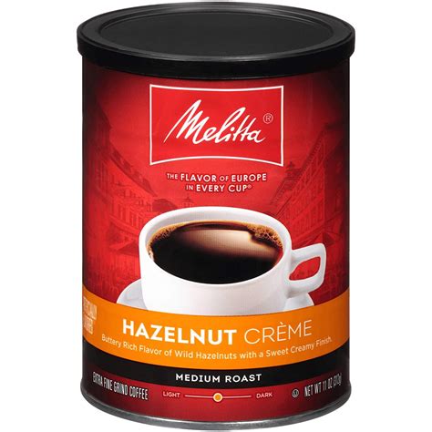 Melitta Hazelnut Crème Flavored Coffee Medium Roast Extra Fine Grind