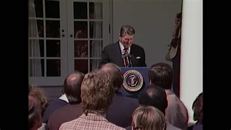 President Ronald Reagans Press Briefing Rose Editorial Video