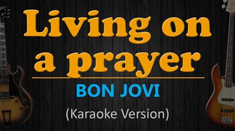 Livin On A Prayer Bon Jovi Hd Karaoke Youtube