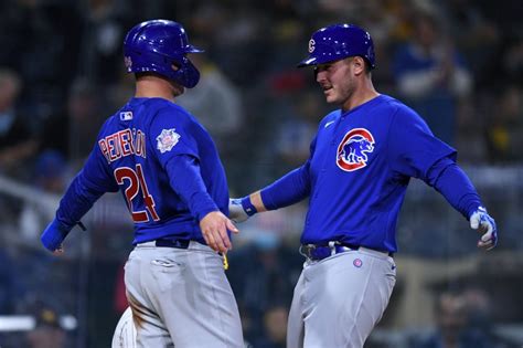 zach davies anthony rizzo lead cubs past padres