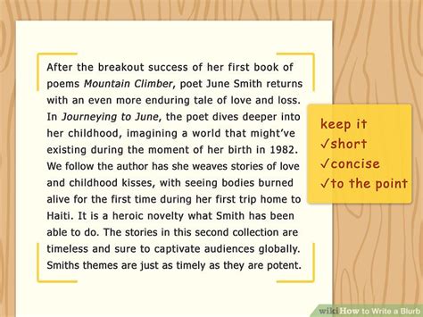 How To Write A Blurb 13 Steps With Pictures Wikihow