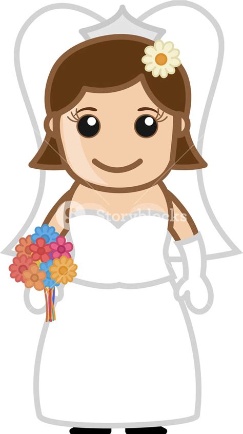 Newly Married Female Cartoon Vector Royalty Free Stock Image Storyblocks
