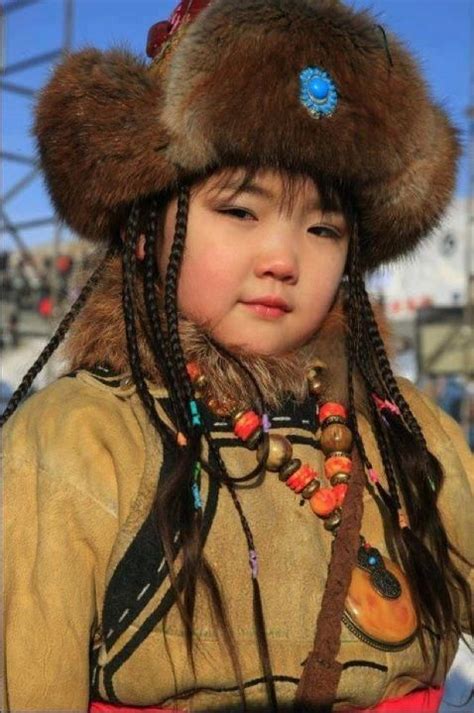Mongolia Portrait Enfant Visage Du Monde Et Mongolie