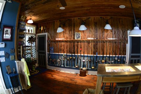The Perfect Fishing Rod Storage In This Custom Tackle Room The Pecky