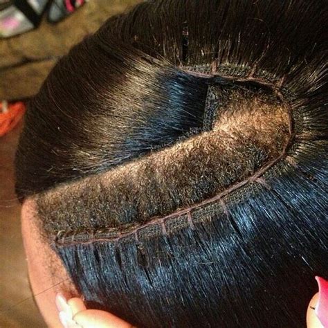 Stitching And Invisible Part Technique Weave Hairstyles Hair