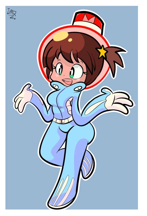 Luluco Uchuu Patrol Luluco Highres 1girl Ass Blue Suit Bodysuit