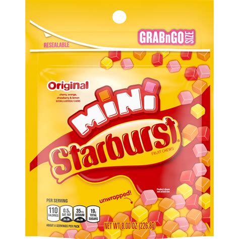 Starburst Original Minis Chewy Candy Grab And Go 8 Oz