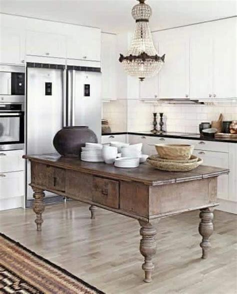 100 Inspirations Vintage Farmhouse Style Kitchen Island Diseño De