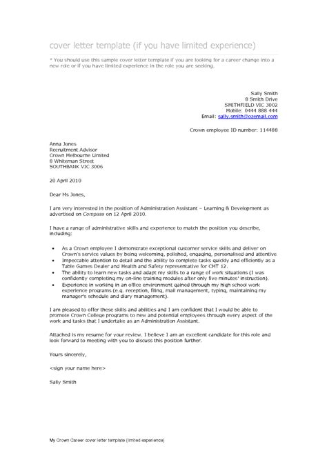 My daughter has performed decently throughout her previous years. Cover Letter For Work Experience Placement - printable ...