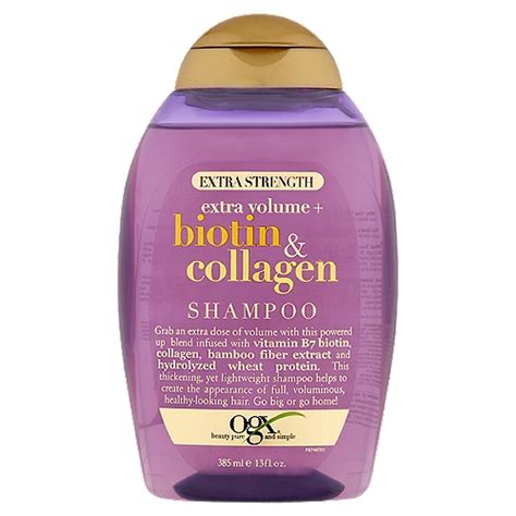 Ogx Extra Strength Extra Volume Biotin And Collagen Shampoo 13 Fl Oz