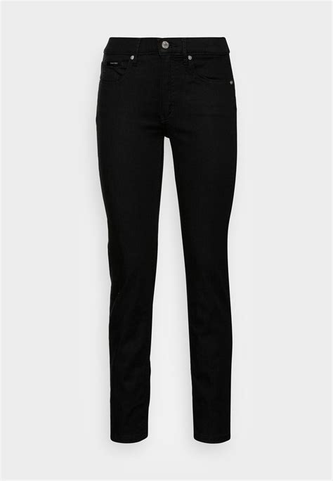 Calvin Klein Mid Rise Slim Jeans Slim Fit Denim Black Nero Denim Zalando It