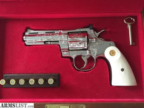 Armslist For Trade Colt Python Nickel 4 Inch Engraved