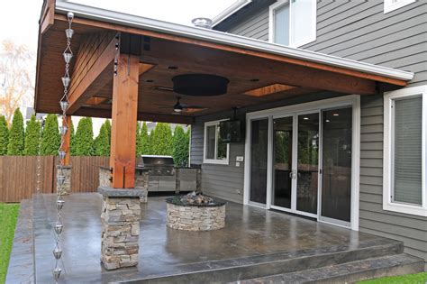 Covered Patio And Firepit Craftsman Patio Seattle By