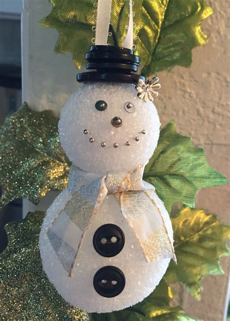 Quick Snowman Ornament I Made Today With My Mom How To Use A Few