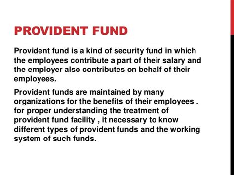 Provident Fund And Its Types
