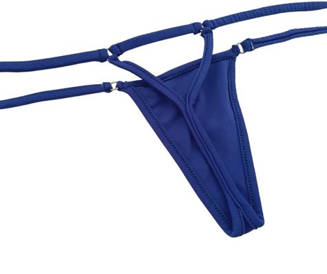 Ultramarine Blue Open Triangle Bikini Bottom Micro Gigi