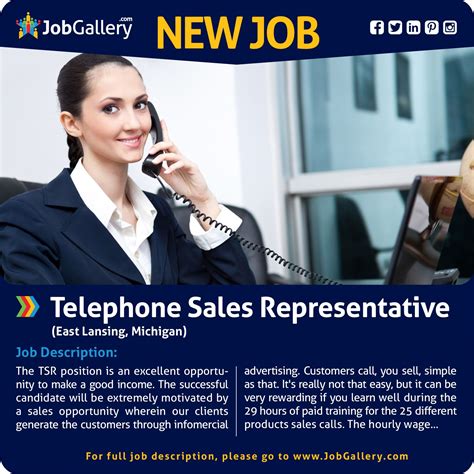 Telephone Sales Representative | Sales jobs, Job opening, Job posting