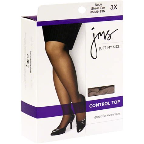 Just My Size Pantyhose X Nude Control Top Sheer Toe Personal Care Foodtown