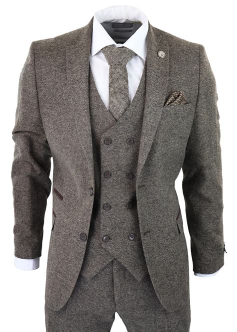 Clothing Shoes And Accessories Mens Wool 3 Piece Suit Double Breast