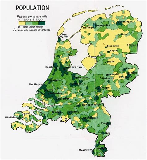 Netherlands Relief Map